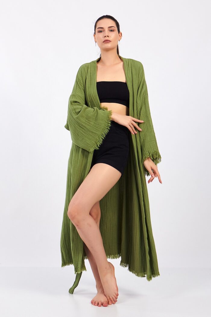 classic-pamuklu-muslin-kimono-yesil Classic Pamuklu Müslin Kimono Yeşil - الصورة 12