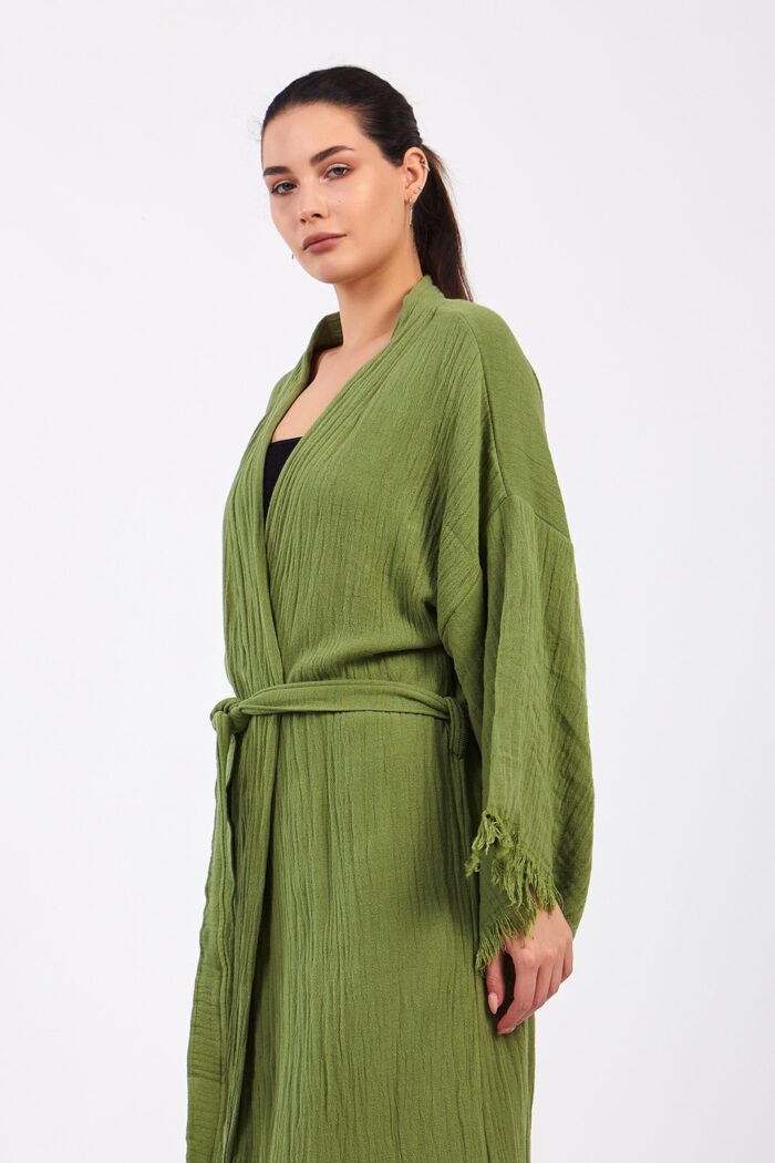 classic-pamuklu-muslin-kimono-yesil Classic Pamuklu Müslin Kimono Yeşil - الصورة 10