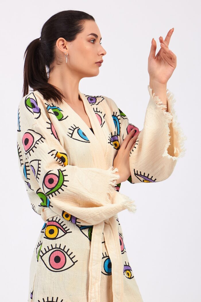 colourful-eyes-printed-cotton-muslin-kimono Colorful Eyes TaŠBaskılı Pamuklu Müslin Kimono - Image 4