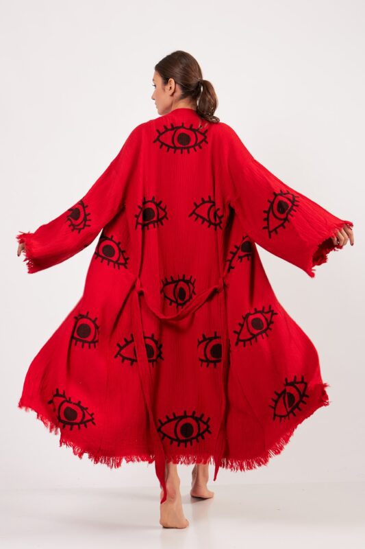 Müslin Kimono: rahatlığı ve şıklığı MeBee ile bir arada sunan trend parça.