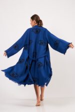 Eye Parlament Mavi Pamuklu Müslin Kimono - Görsel 2