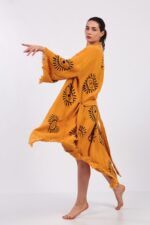 Eye Sarı Pamuklu Müslin Kimono - Image 6