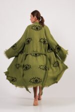 Eye Yeşil Pamuklu Müslin Kimono - Görsel 2