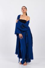 Eyes Pamuklu Müslin Kimono Parlament Mavi Takım - Image 4