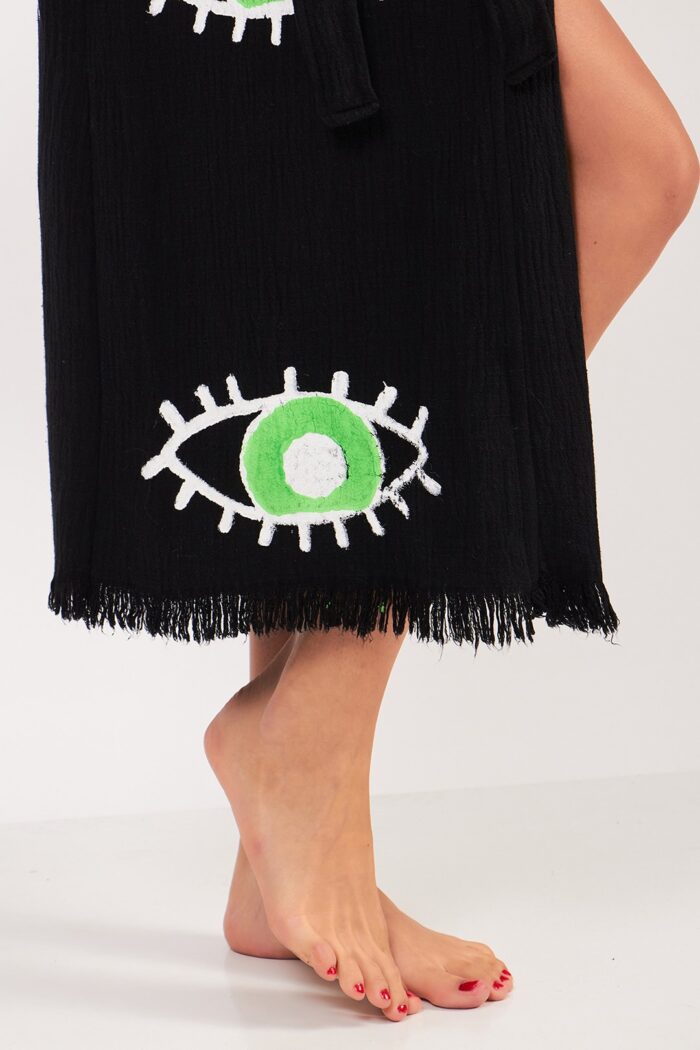 green-eye-pamuklu-muslin-kimono-siyah Green Eye Pamuklu Müslin Kimono Siyah - Görsel 6