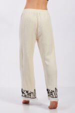 Hitit Desenli Taş Baskılı Pamuklu Müslin Kimono Takım - Image 18