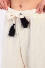 Hitit Desenli Taş Baskılı Pamuklu Müslin Kimono Takım - Image 20