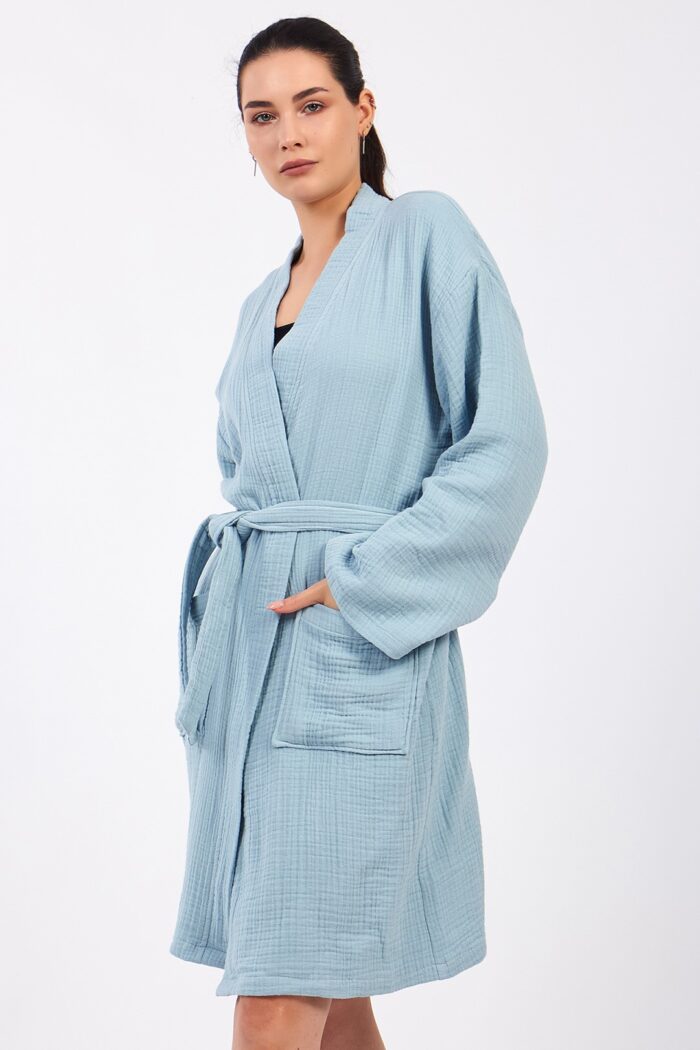 ice-blue-pamuklu-muslin-bornoz Ice Blue Pamuklu Müslin Bornoz – Bild 7