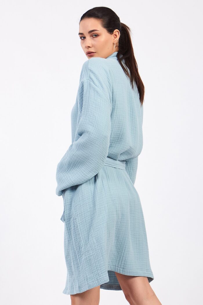 ice-blue-pamuklu-muslin-bornoz Ice Blue Pamuklu Müslin Bornoz – Bild 6