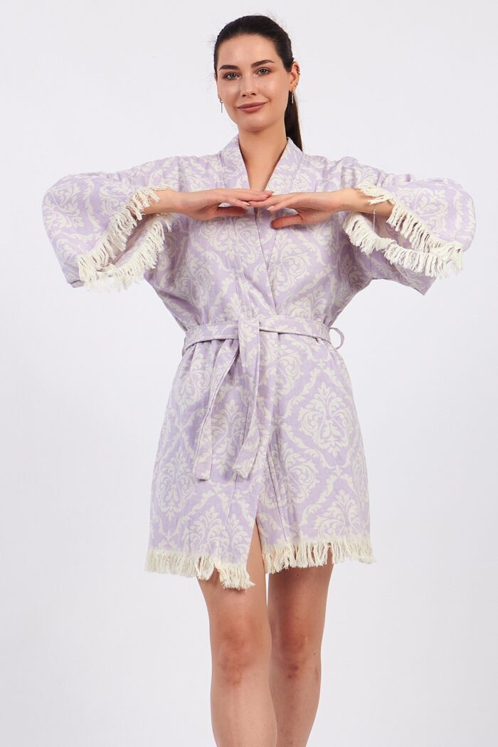 jakarli-damask-pamuklu-muslin-kimono Jakarlı Damask Pamuklu Müslin Kimono - الصورة 9