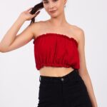 Rotes Baumwoll-Musselin-Kleid