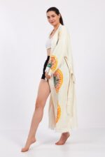 Mandala Pamuklu Müslin Bornoz - Image 13