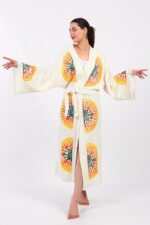 Mandala Pamuklu Müslin Bornoz - Image 8