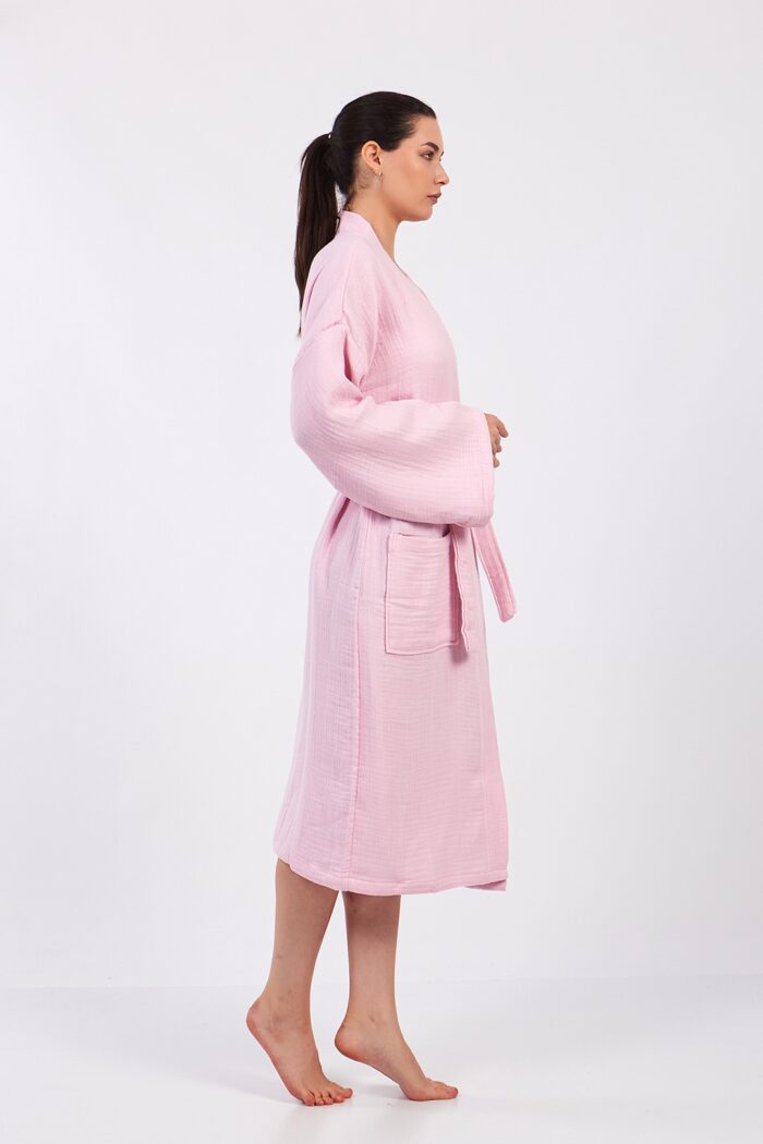 pinky-pamuklu-muslin-bornoz Pinky Pamuklu Müslin Bornoz - الصورة 5