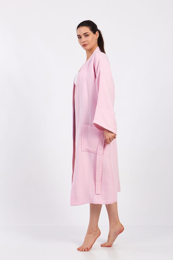 pinky-pamuklu-muslin-bornoz Pinky Pamuklu Müslin Bornoz - الصورة 11