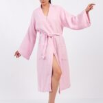Pinky Cotton Muslin Bathrobe