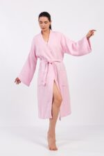 Pinky Pamuklu Müslin Bornoz