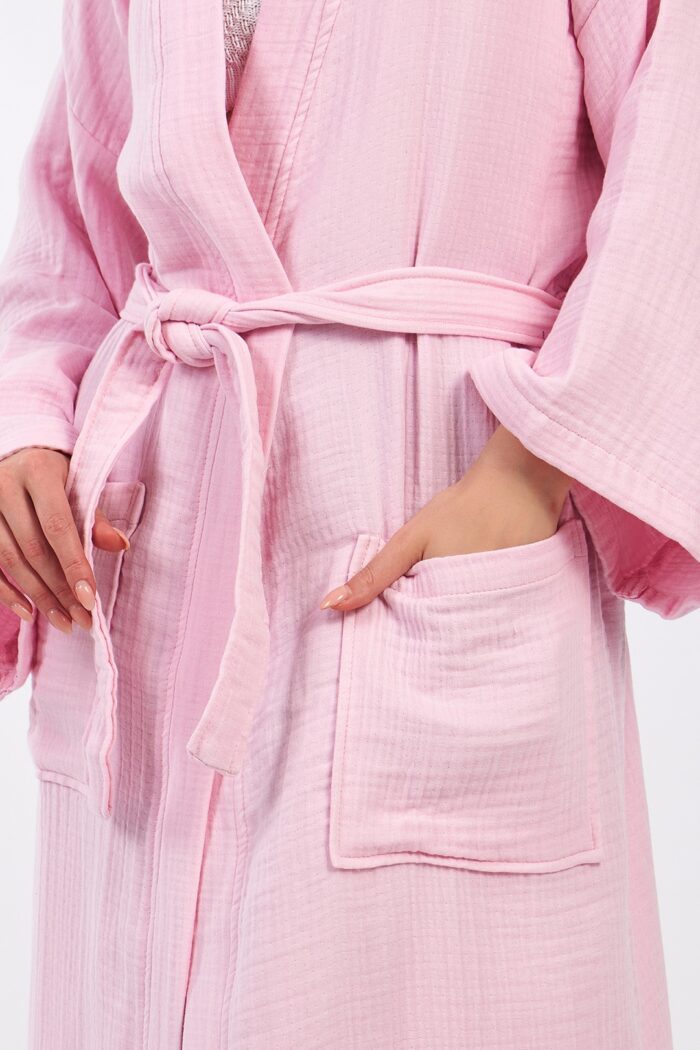 pinky-pamuklu-muslin-bornoz Pinky Pamuklu Müslin Bornoz - الصورة 3