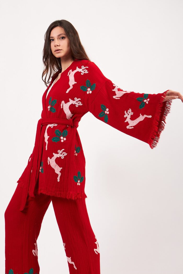 Christmas Müslin Kimono Takım - Image 16