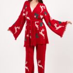 Christmas Muslin Kimono Set