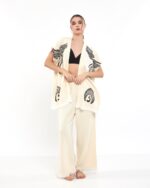 سترة موسلين مع بنطلون أنكا