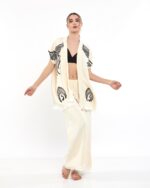 سترة موسلين مع بنطلون أنكا