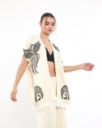 سترة موسلين مع بنطلون أنكا