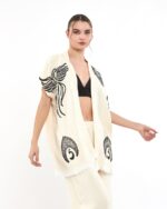 سترة موسلين مع بنطلون أنكا