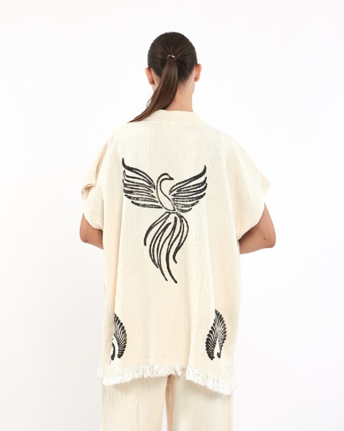 سترة موسلين مع بنطلون أنكا سترة موسلين مع بنطلون أنكا