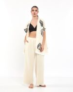 سترة موسلين مع بنطلون أنكا