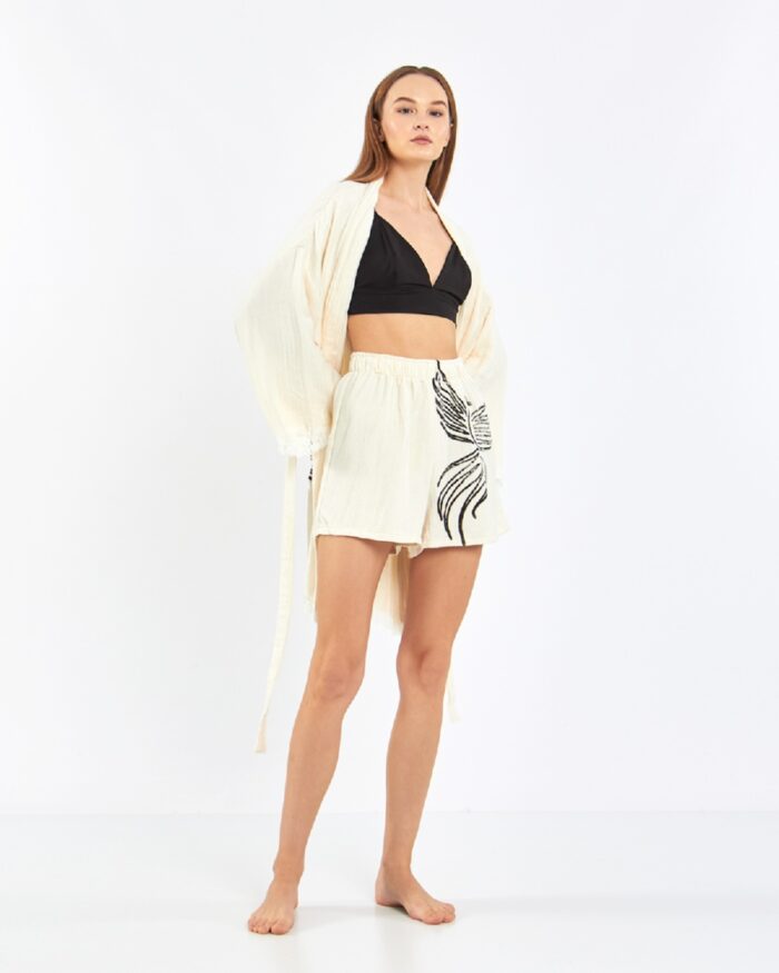 Anka Şortlu Takım Kimono Anka Şortlu Takım Kimono