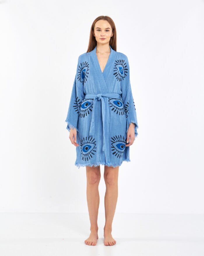 Blue Eye Kısa Blue Kimono