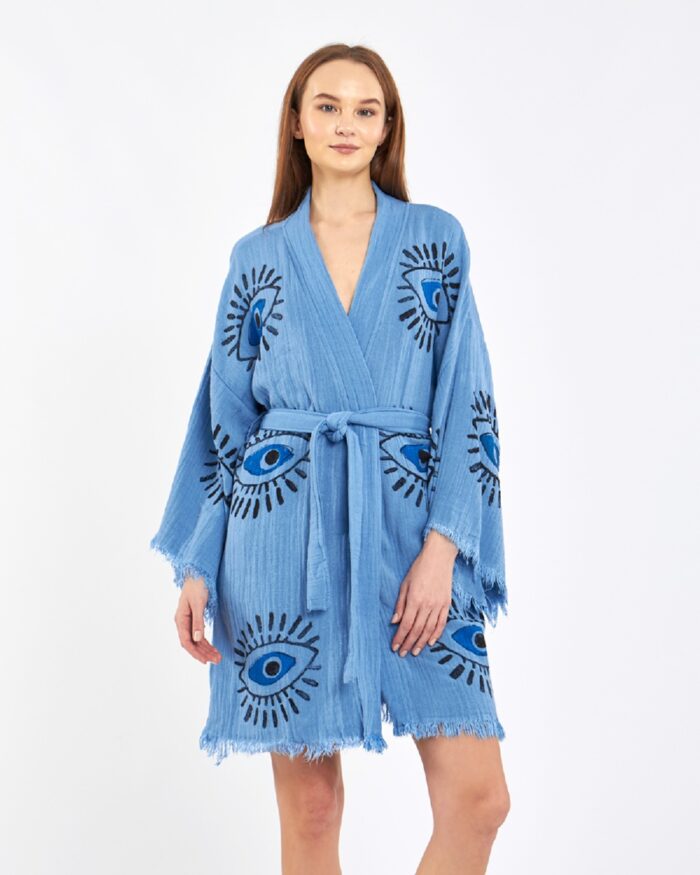 Blue Eye Kısa Blue Kimono