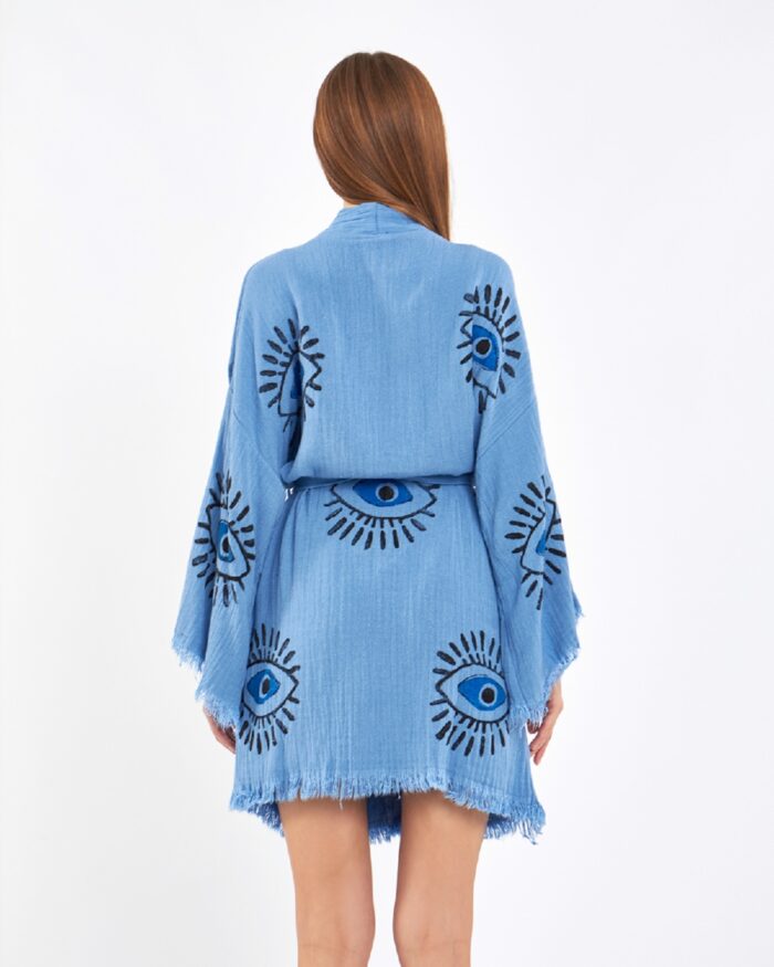 Blue Eye Kısa Blue Kimono