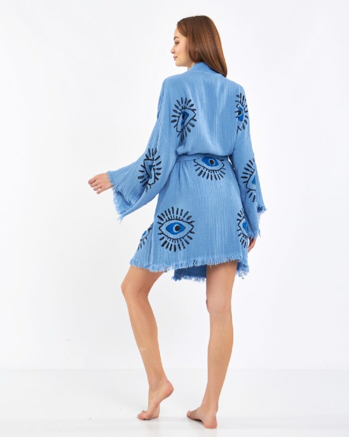 Blue Eye Kısa Blue Kimono