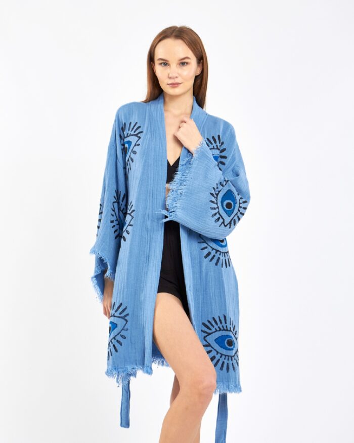Blue Eye Kısa Blue Kimono