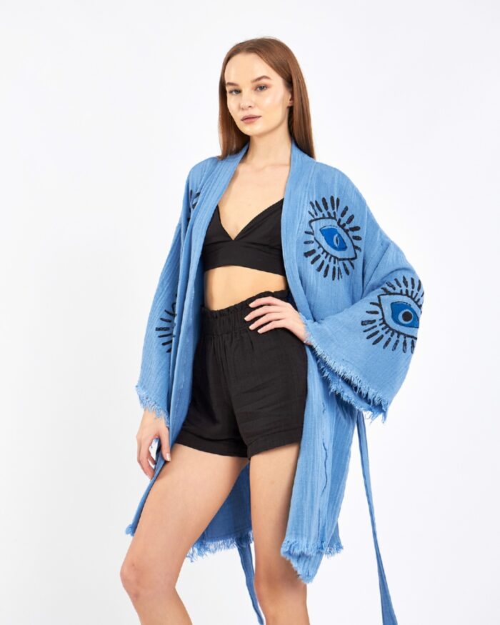 Blue Eye Kısa Blue Kimono