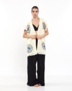 Blue Eye Siyah Pantolonlu Müslin Yelek