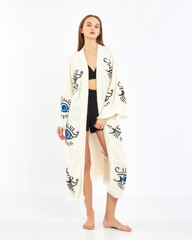 Home 49 Blue Nostalgic Eye Kimono