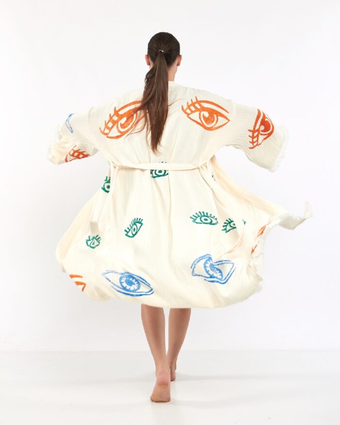 Colorful Big Eye Kimono
