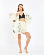 Colorful Eyes Şortlu Takım Kimono