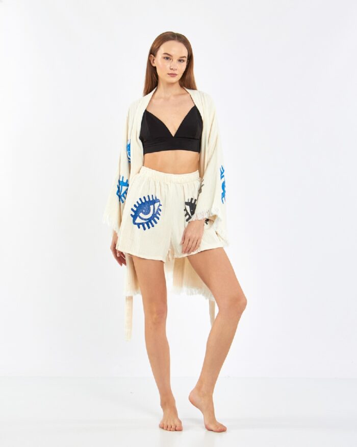 Colorful Eyes Şortlu Takım Kimono Colorful Eyes Şortlu Takım Kimono