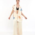 Colorful Little Eyes Pantolonlu Müslin Yelek