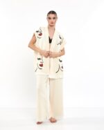 Bunte kleine Augen Musselinweste mit Hose