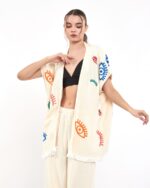 Bunte kleine Augen Musselinweste mit Hose
