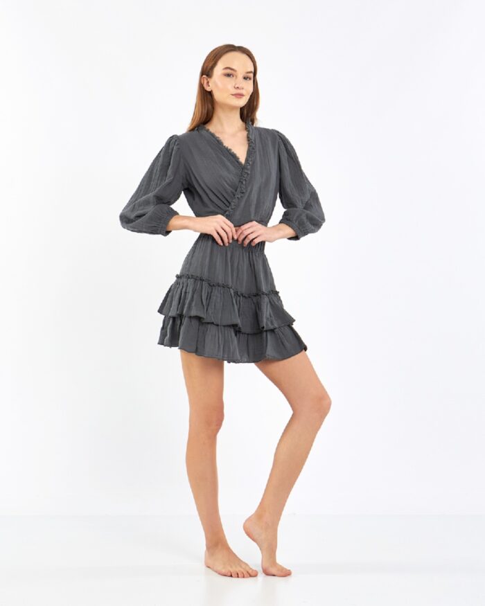 Crop-Rock-Anzug Anthrazit