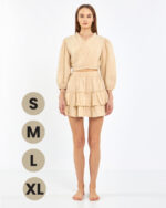 Crop Etekli Takım Fildişi