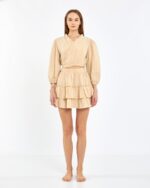 Crop Etekli Takım Fildişi