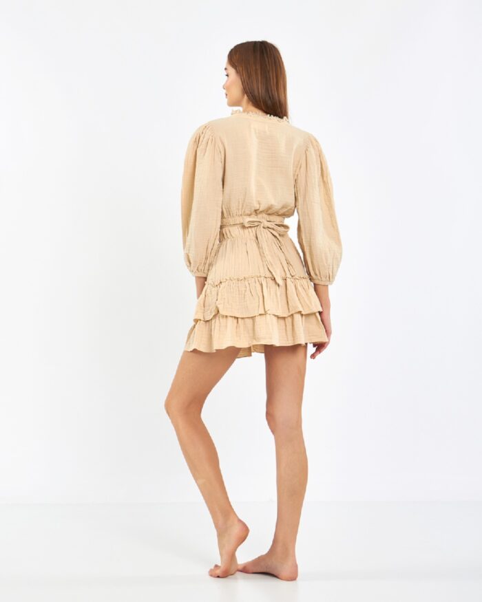 Crop Etekli Takım Fildişi