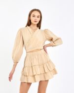 Crop Etekli Takım Fildişi